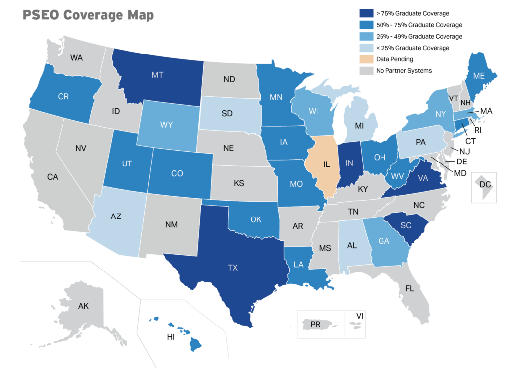 PSEO Coverage Map